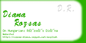 diana rozsas business card