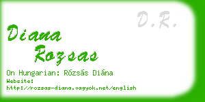 diana rozsas business card